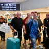 Israelis reunite with their loved ones who were on the hijacked flydubai flight at Ben-Gurion Airport on September 30 2026.
