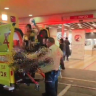 First responders transport individual injured in a nursing home fire in Bnei Brak, October 1,2026. 