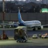 A plane, carrying passengers who were on the FlyDubai aircraft bound for Israel from the United Arab Emirates, which was diverted to Saudi Arabia following an emergency signal, on the tarmac as it arrives at the Ben Gurion International Airport, in Lod, near Tel Aviv, Israel, September 30, 2026.