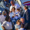 New French Jewish immigrants arrive at Ben Gurion Airport in central Israel on August 3, 2026.