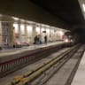 A train arrives at the newly-opened Maryam Moghaddas (Virgin Mary) metro station, near the Sarkis Cathedral of the Armenians, in Tehran on October 18, 2025. 
