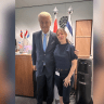Dutch politician Geert Wilders and October 7 survivor Sabina Taasa, October 1, 2026.