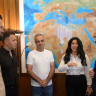 Israeli Prime Minister Benjamin Netanyahu meets "heroes" who intervened on a flydubai flight bound to Israel from the United Arab Emirates, in Jerusalem Thursday, 1st October 2026