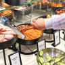 Smoked Salmon looks as a natural ingredient in a breakfast buffet in a Paris luxury hotel.