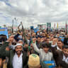 Houthi supporters rally to celebrate advances by Houthi forces along the Red Sea coastline, in Sanaa, Yemen, September 18, 2026.