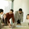 A meeting at work.