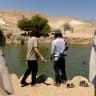 Israelis hang out at the ancient archaeological site known as Herod's Pool on July 31, 2026.