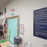 A copy of the Ten Commandments is displayed in a classroom at Bagdad Elementary School in Leander on Nov. 19, 2025.