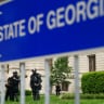 Illustrative: Law enforcement officers are seen on the grounds of the Georgia State Capitol during a protest against police brutality on June 6, 2020 in Atlanta, Georgia.