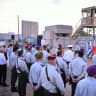 The IDF's General Staff Forum lowers flag to half-mast at the Zikim military base, October 5, 2026.