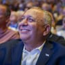 Gadi Eisenkot, leader of the Yashar party, speaks during an election campaign rally in Haifa, September 23, 2026