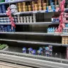 A shortage of dairy products at the supermarket.