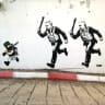 Netanyahu, Eisenkot and Bart Simpson Mural in Tel Aviv by artist aleXsandro Palombo.