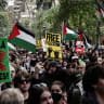 Pro-Palestinian demonstrators protest against Prime Minister Benjamin Netanyahu on the sidelines of the 81st United Nations General Assembly in New York, US, September 24, 2026. 