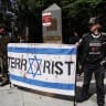 Pro-Palestinian demonstrators protest against Prime Minister Benjamin Netanyahu on the sidelines of the 81st United Nations General Assembly in New York, US, September 24, 2026. 