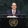Cuba's Minister for Foreign Affairs Bruno Eduardo Rodríguez Parrilla speaks during the 81st United Nations General Assembly at UN headquarters in New York on September 26, 2026;ilustrative