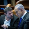 Prime Minister Benjamin Netanyahu and Finance Minister Bezalel Smotrich attending the Knesset, February 7, 2024; illustrative.