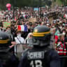 French high school and university students attend a demonstration as part of a nationwide day of protests and blockades, voicing anger over overcrowded classrooms, teacher shortages, and dilapidated school buildings, which they blame on years of underinvestment, in Nantes, France, October 6, 2026.