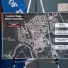 A map shows areas related to the Tumble Ridge investigation as authorities announce the arrest of a 30 year old Washington state man on a charge of conspiracy to murder persons in a foreign country at the US Attorney’s Office in Seattle, Washington, US, October 6, 2026. 