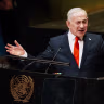 Prime Minister Benjamin Netanyahu speaks during the 81st session of the United Nations General Assembly at U.N. Headquarters in New York City, Sept. 24, 2026.
