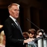 Senator James Lankford (R-OK) addresses attendees inside First Church, on the day of a ceremony to mark the 30th anniversary of the bombing of the Alfred P. Murrah Federal Building in Oklahoma City, Oklahoma, US, April 19, 2025