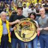 Richard Dietz (second from right) with Udi Recanati and Shimon Mizrahi.
