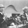 MENACHEM BEGIN addresses the Knesset, 1974. 
