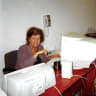 Rochelle Furstenberg at work at WholeFamily.com where she was  Grandparent Center editor, 1999-2000.