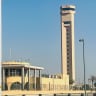 An air traffic control tower is seen at King Khalid International Airport in Riyadh on September 19, 2026. 
