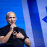Naftali Bennett speaks during a press conference in Tel Aviv, October 11, 2026.