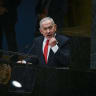 Prime Minister Benjamin Netanyahu speaks at the United Nations in New York City, September 24, 2026. 