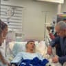 Prime Minister Benjamin Netanyahu and Education Minister Yoav Kisch visited one of the children who was wounded during the northern Israel explosion on Monday, October 12, 2026.