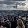 Participants gather for the international October 7 memorial at Jerusalem’s Southern Wall during the Friends of Zion Ambassador Summit.