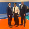 (L-R) CAM Director of Interfaith Outreach and Engagement EJ Kimball, Philadelphia Police Commissioner Kevin Bethel, and Pennsylvania Attorney General Dave Sunday.