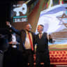 National Security Minister Itamar Ben-Gvir and Yishai Fleisher at an English-speaking election campaign event for his far-right Otzma Yehudit party at the Tel Aviv International Salon, Monday, October 12, 2026. 