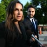 Lebanon Ambassador to the US Nada Hamadeh Moawad speaks to reporters after a meeting with US President Donald Trump, Lebanon Ambassador to the US and Israel Ambassador to the US, at the White House in Washington, DC on April 23, 2026.