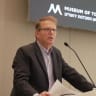 Jonathan Riss, Managing Director of the Museum of Tolerance Jerusalem, welcomes guests to the Forensic Symposium on Tuesday