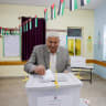 A PALESTINIAN man votes during the municipal council election, in Birzeit near Ramallah, in the West Bank, on April 25, 2026.