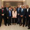 Members of the Israel Allies Foundation delegation and Cypriot representatives gather in Nicosia for the launch of the Cyprus Israel Allies Caucus at the House of Representatives, October 13, 2026.