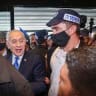 Prime Minister Benjamin Netanyahu visits a cafe in the southern Israeli city of Kiryat Gat, ahead of Israel’s upcoming general elections, October 14, 2026; illustrative.