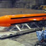 This US Department of Defense (DoD) handout photo shows the Massive Ordinance Air Blast (MOAB) weapon March 11, 2003 at Eglin Air Force Base, Florida.