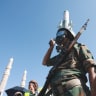 Houthi supporters rally in solidarity with the movement, in Sana’a, Yemen, Oct. 9.