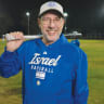 Peter Kurz wears his Israel baseball shirt with pride.