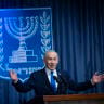 Israeli Prime Minister Benjamin Netanyahu attends a reception marking the opening of the Colombian Embassy in Jerusalem, held at the Israeli Ministry of Foreign Affairs in Jerusalem, October 14, 2026.