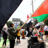 A pro-Palestinian demostration during a World Cup game in Toronto, Canada. Ilustrative.
