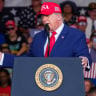 US President Donald Trump speaks at a campaign event in Dalton, Georgia, US October 16, 2026.