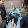 Heidi Levine, a photojournalist with the Washington Post, speaks to journalists at the hospital after sustaining multiple injuries during an alercation between Israeli extremist settlers on Palestinians harvesting olives, in Ramallah in the West Bank, October 16, 2026.