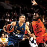 MACCABI TEL AVIV’S Yam Madar (left) drives on Valencia’s TJ Shorts during the yellow-and-blue’s 91-88 Euroleague win.