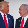 US President Donald Trump welcomes Israeli prime Minister Benjamin Netanyahu at the White House in Washington D.C., April 7, 2025.