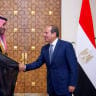 FILE PHOTO: Egyptian President Abdel Fattah al-Sisi meets Saudi Crown Prince Mohammed bin Salman in Cairo, Egypt, September 15, 2026.